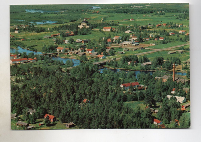 Pyhäjoki: kirkko ilmakuva (Velj.Karhumäki  2714)