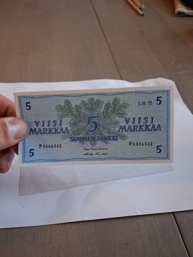 sileä 5 mk 1963 P litt.B