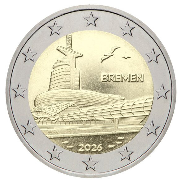** SAKSA 2€ 2026 Bremen pillerissä **