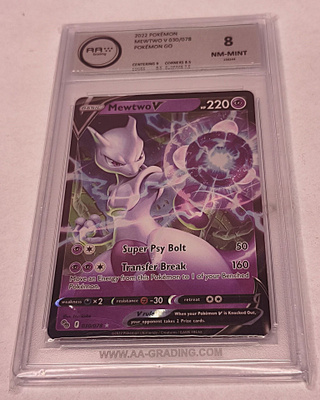 Mewtwo V 030/078 (Pokémon GO 2022) – AA Grading 8 NM-Mint
