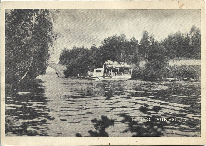 Teisko, Aunesilta, laiva-aihe 1942