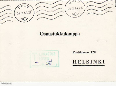 FIRMAKORTTI LUNASTUS OULU N KAUPUNGIN SOSIAALILAUTAKUNTA