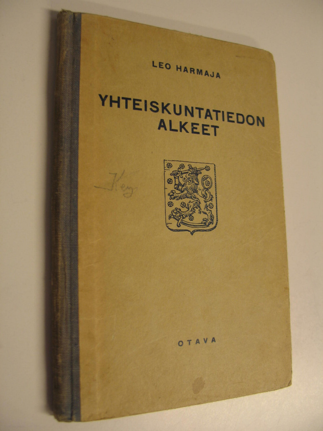 Leo Harmaja : Yhteiskuntatiedon alkeet : oppikirja kansak...