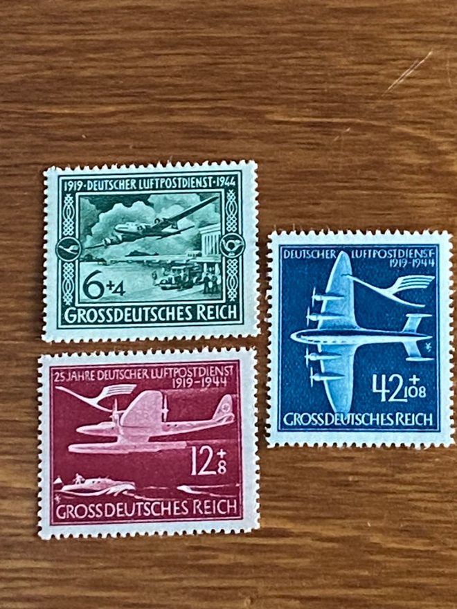 SAKSA REICH 1944 SAKSAN LENTOPOSTI 25 VUOTTA SARJA**