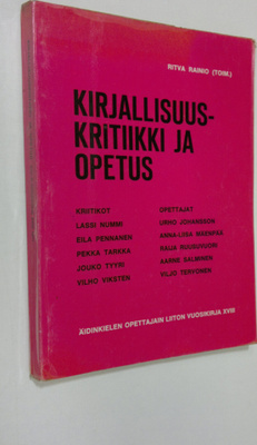 Ritva (toim.) Rainio : Kirjallisuuskritiikki ja opetus