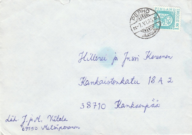 Postileima, PERHO, huom leima