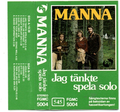 Manna Jag tänkte spela solo c-kasetti