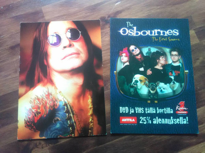 Ozzy Osbourne ja Osbournes postikortit