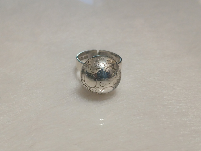 Vintage desing Salovaara hopea sormus 830 Q7