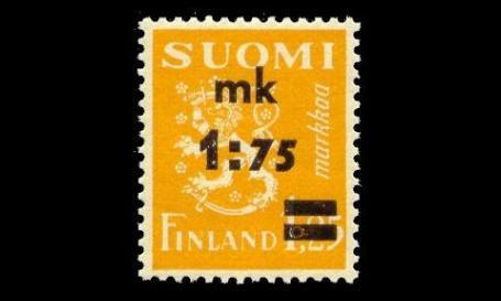 231 ** Leijona lisäp. 1,75mk/1,25mk kelt. (1940)