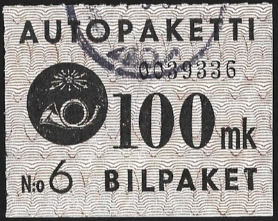 1949 AP 5 ruskea 100 mk vesileima II o LaPe AP 5 W II