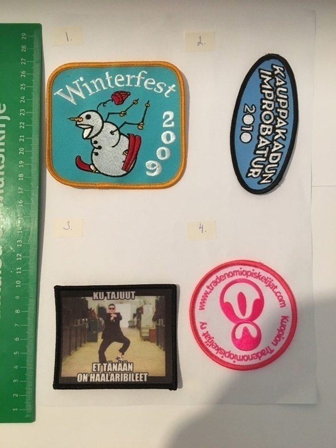 hihamerkki 11 kpl = 1e setti haalarimerkki