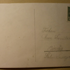Nuori leidi onnittelee kukkakimpulla, vanha väripk, p. 1946 - pikkukuva 2