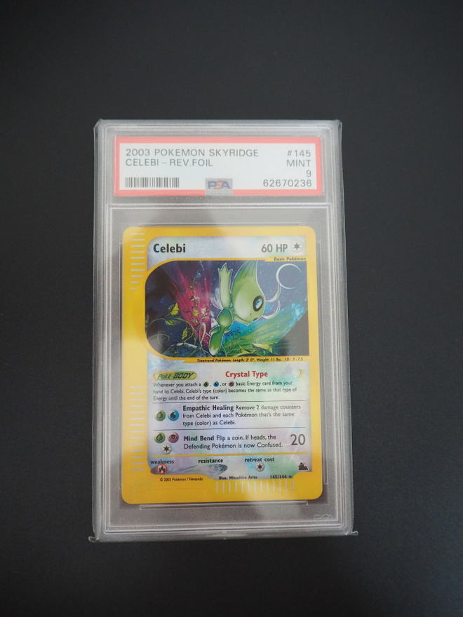 Pokemon kortti Celebi Skyridge reverse holo PSA 9