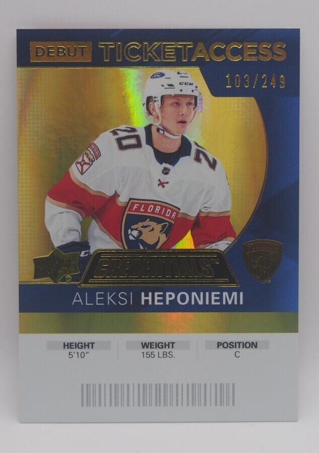 2021-22 Credentials Yellow Aleksi Heponiemi /249