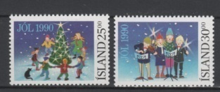 (S1825) ICELAND, 1990 (Christmas). Mi ## 736-737. MNH**