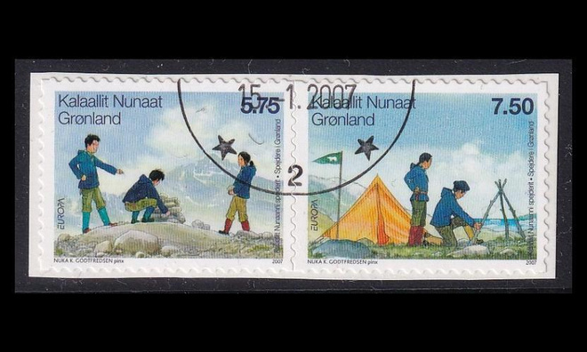 Grönlanti 482-3 o Europa partio tarramerkit (2007)
