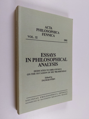 Lilli Alanen : Essays in Philosophical Analysis - Dedicat...