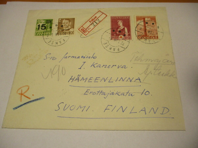 1954 Tanska R kuori os Tohmajärvi apteekki