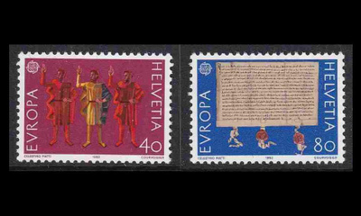 Sveitsi 1221-2 ** Europa (1982)