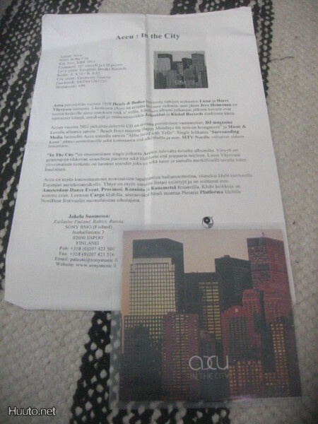 Accu - In The City (promo cds + liite)