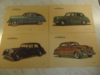 Autokuvia 4 kpl Bilparaden.