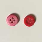 PUNAINEN NAPPI, yleinen pieni nappi, Ø13mm, 15kpl. - pikkukuva 1
