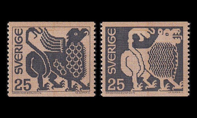 Ruotsi 707-8 ** Taide Grödingen kuvakudos (1971)