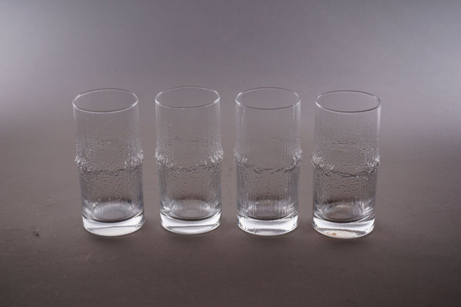 1118. 4kpl Iittala 'Niva' juomalasi, Tapio Wirkkala.