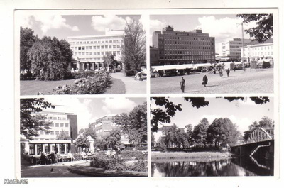 HÄMEENLINNA: neljän kuvan kortti , toria ja silta (mv)