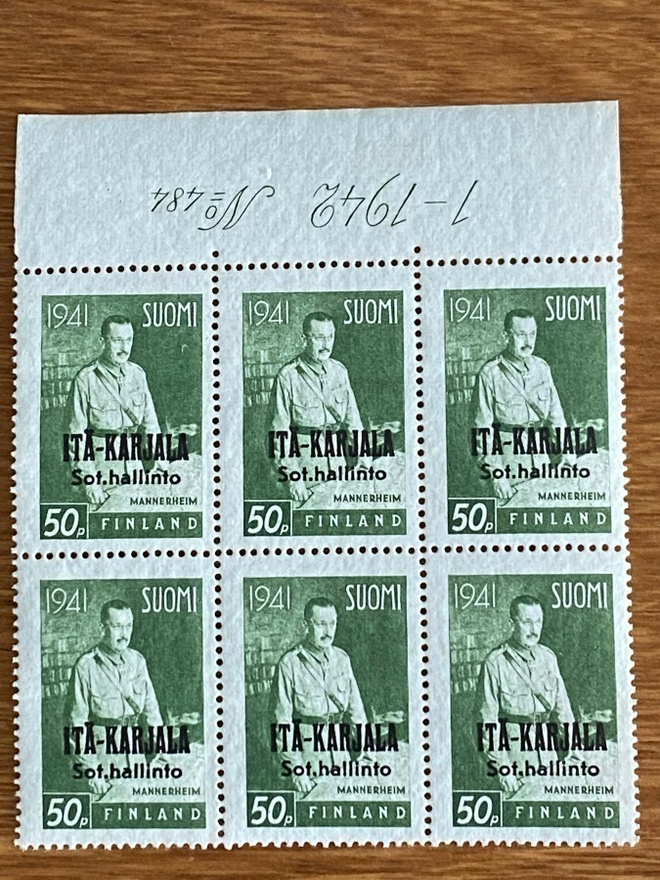 ITÄ-KARJALA MANNERHEIM 50 PENNIÄ NUMERO KUUSILO**