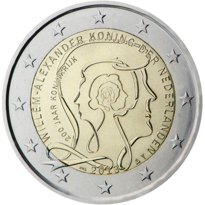 ** HOLLANTI 2€ 2013 Willem I pillerissä **
