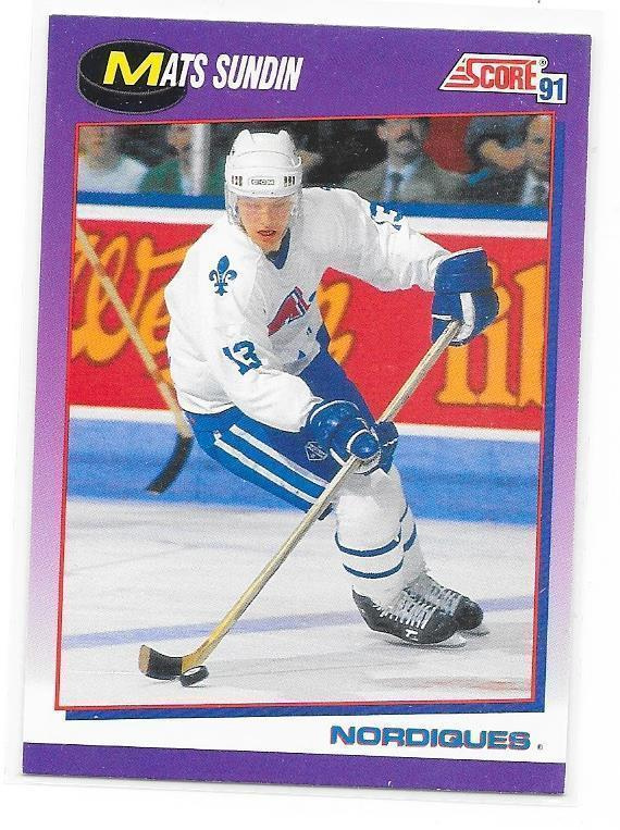 1991-92 Score American #130 Mats Sundin Quebec Nordiques