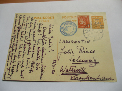 1940 Rauha piirrosehiö Sveitsiin