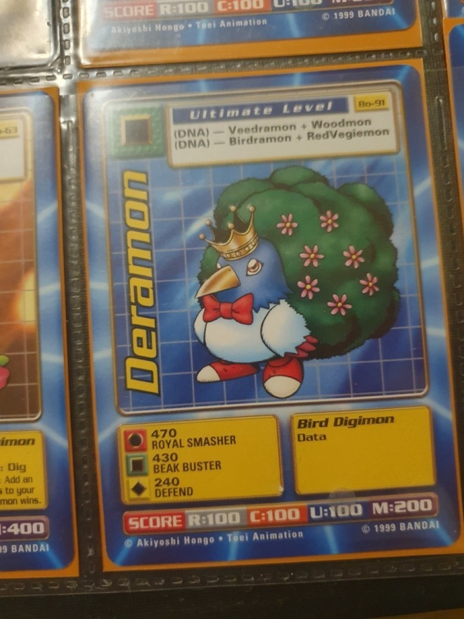 1999 Bandai Digimon - Non Holo card Bo-91 M