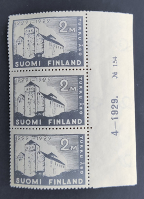 1929 Turku 2 mk numerorivilö **