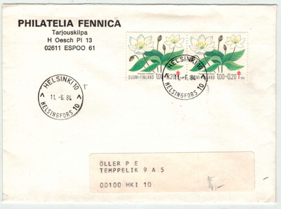 1983 tub 1,00 mk  pari kirjeellä
