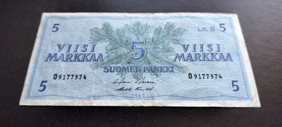 5mk 1963 Litt.B, HOL-Pun, O-sarjaa