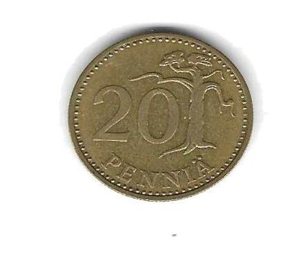 1970 20 PENNIÄ KOLIKKO KÄYTETTY