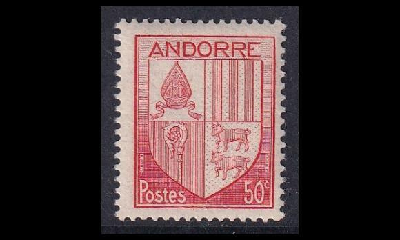 Andorra Fr 98 ** Vaakuna 50 C (1944)