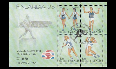 1246-9BL12 o Finlandia 95 Yleisurheilun EM EPL (1994)