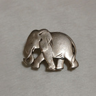Vintage Onni Norsu solki Elephant rintakoru rintaneula - pikkukuva 1