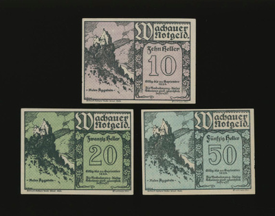 Itävalta 10, 20, 50 Heller, Wachauer 1920