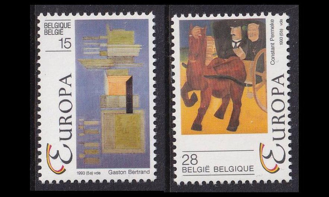 Belgia 2553-4 ** Europa nykytaide (1993)