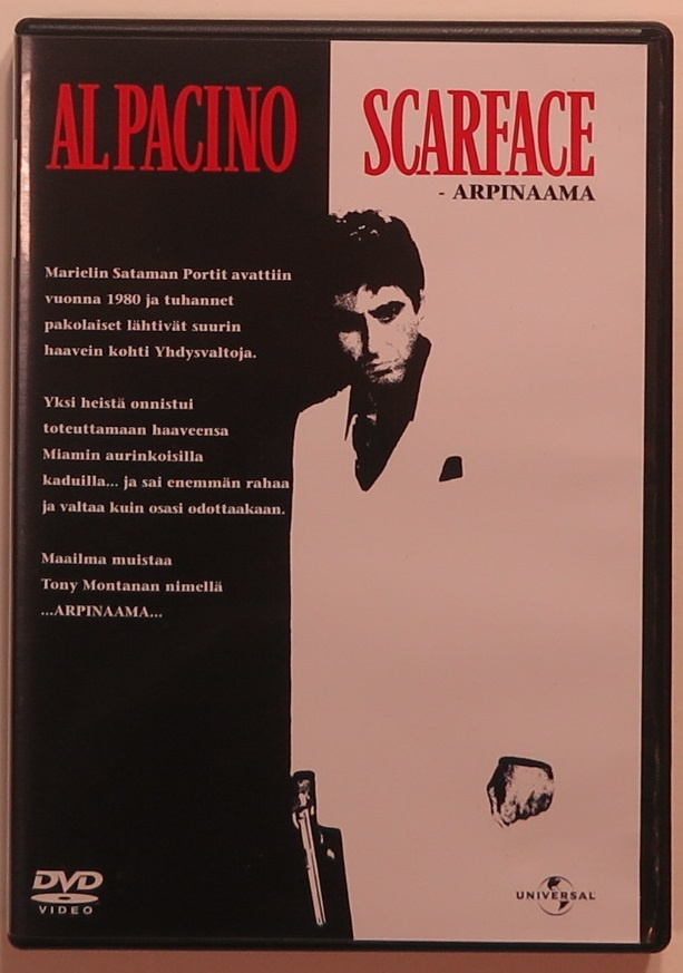 Scarface Arpinaama Brian De Palma DVD elokuva