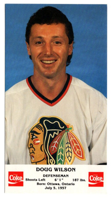 Doug Wilson Chicago Blackhawks Team Issue Postcard