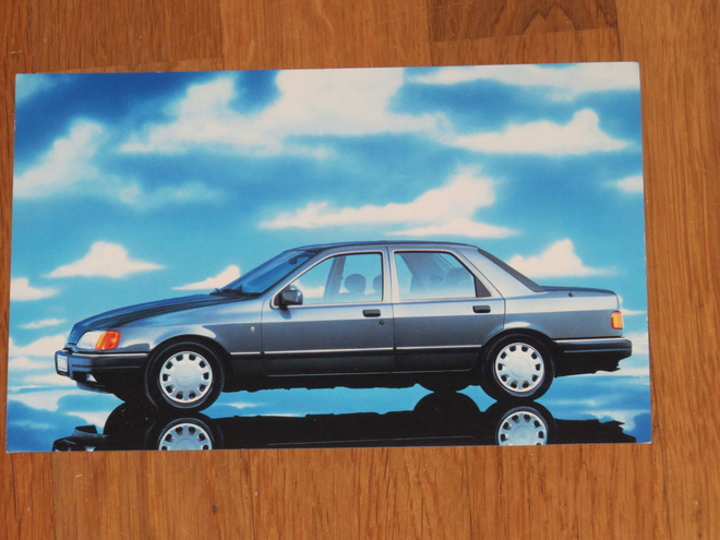 1987 Ford Sierra postikortti - KUIN UUSI post card