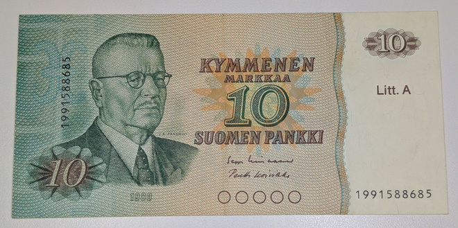 10 Markkaa 1980 Litt. A korvaava 1991588685