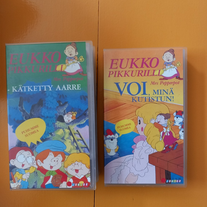 Eukko Pikkurilli valikoima [VHS] 3,5€/kpl Mrs Pepperpot