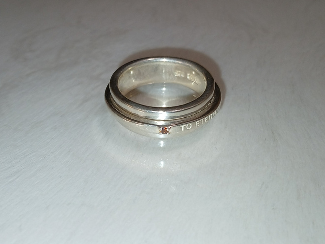 2x1 TO Eternity Desing Hopea sormus kivillä 925